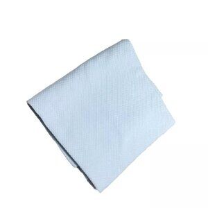 Restoration Hardware Waffle Shower Curtain Light Blue *Stains* Cotton Luxury